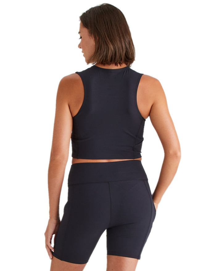 Black Coloured Ridgeline Womens Infinity Shorts on white background #colour_black