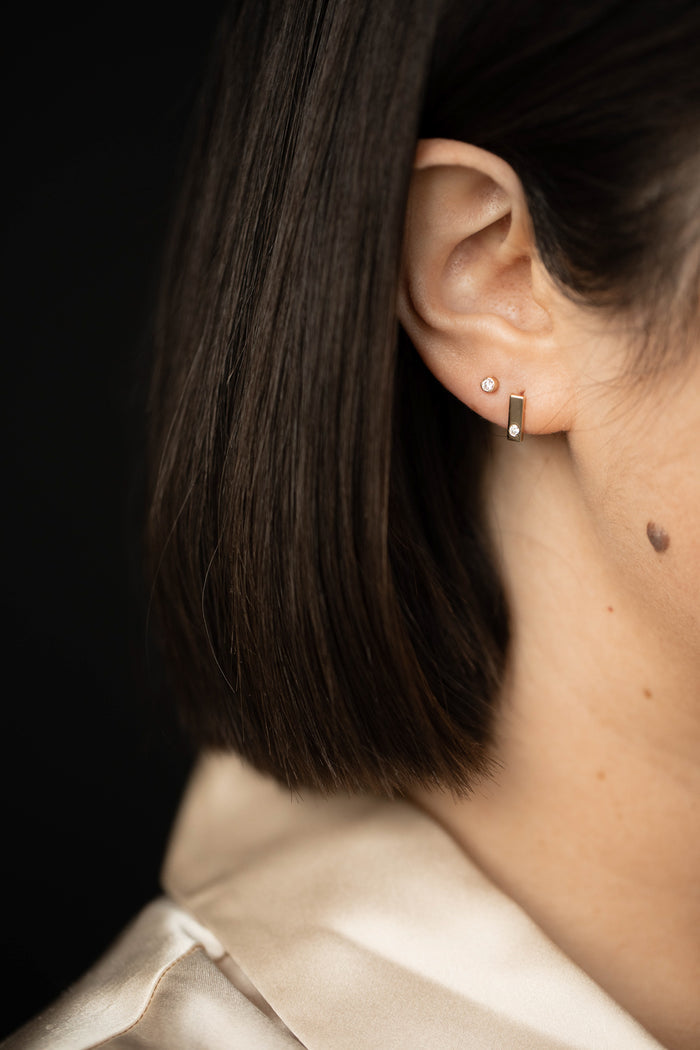 Round Bezel Studs