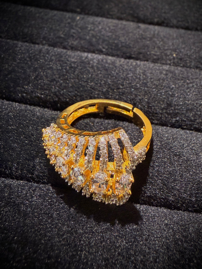 Royal Flared Cluster Designer Ring