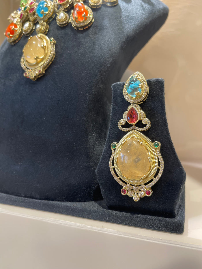 Royal Navratna Necklace Set RM111