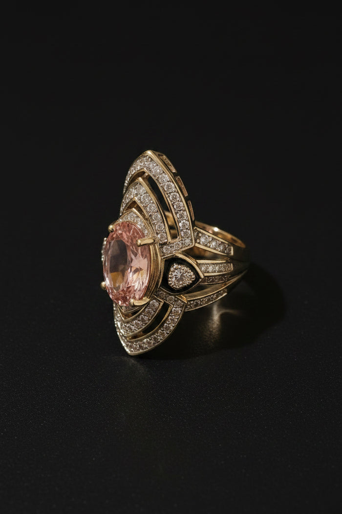 Royal Oval Layered Designer Ring