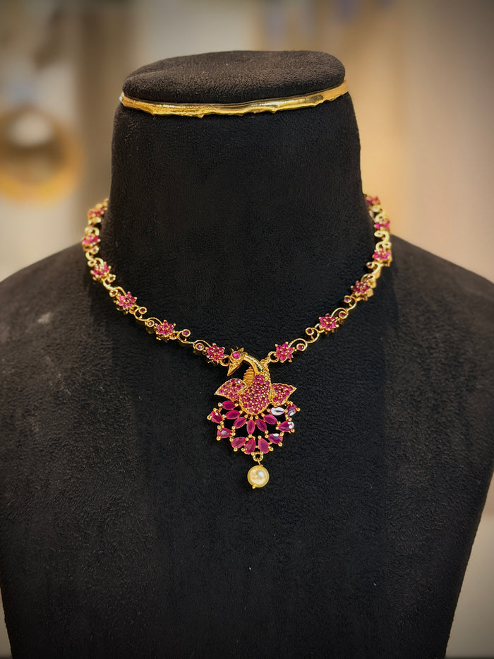 Royal Peacock Choker Necklace Set