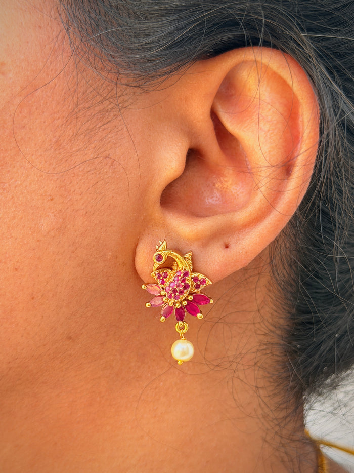 Royal Peacock With Pearl Necklace Set