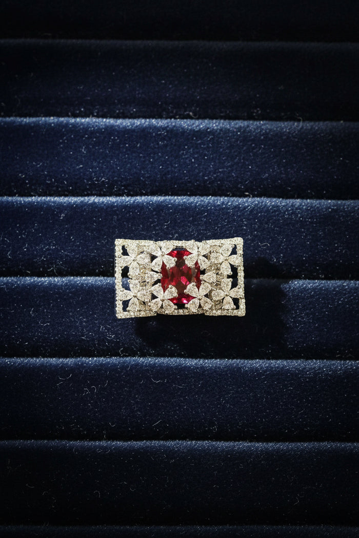 Royal Rectangular  Luxury Cocktail Ring
