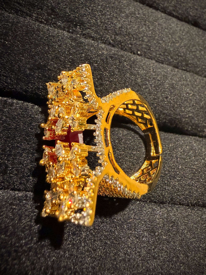 Royal Rectangular  Luxury Cocktail Ring