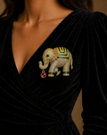 sparkling elephant brooch