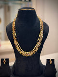 Ruby‑Emerald Mango Long Necklace Set