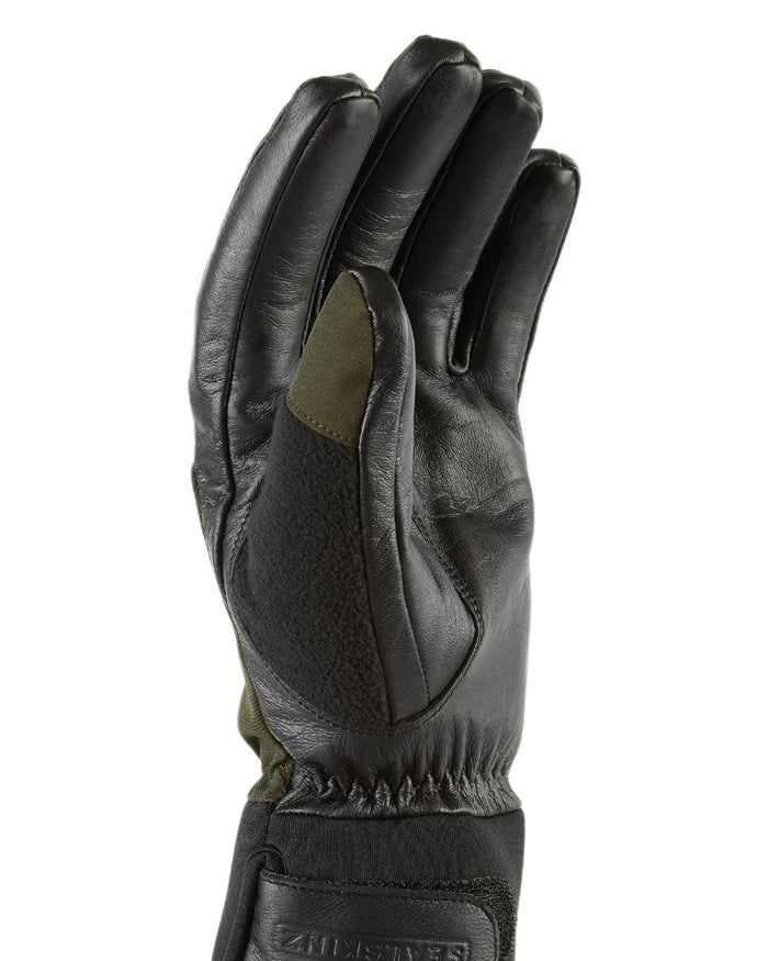 Olive Coloured Sealskinz Fordham Waterproof All Weather Hunting Glove on white background #colour_olive