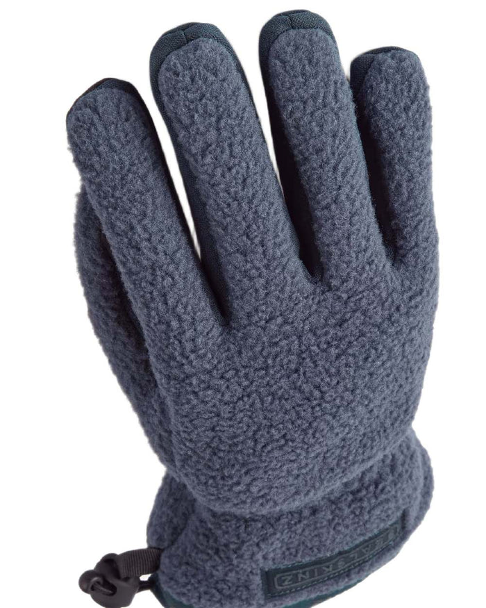 Navy Coloured Sealskinz Hoveton Waterproof Sherpa Fleece Glove on white background #colour_navy