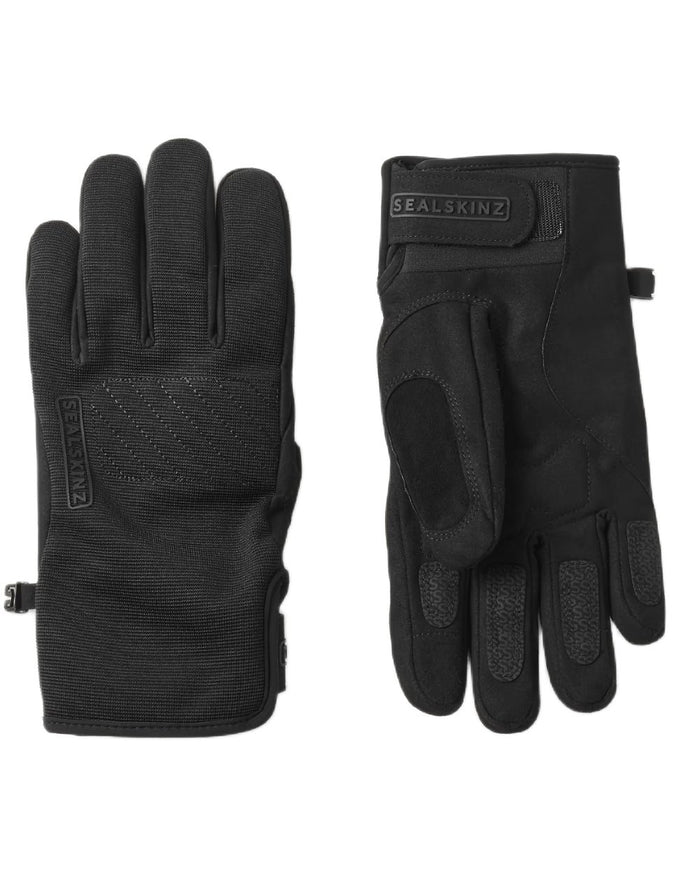 Black Coloured Sealskinz Howe Waterproof All Weather Multi-Activity Glove on white background #colour_black