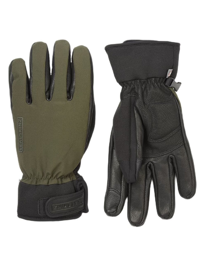 Olive Coloured Sealskinz Witton Waterproof Extreme Cold Weather Glove on white background #colour_olive