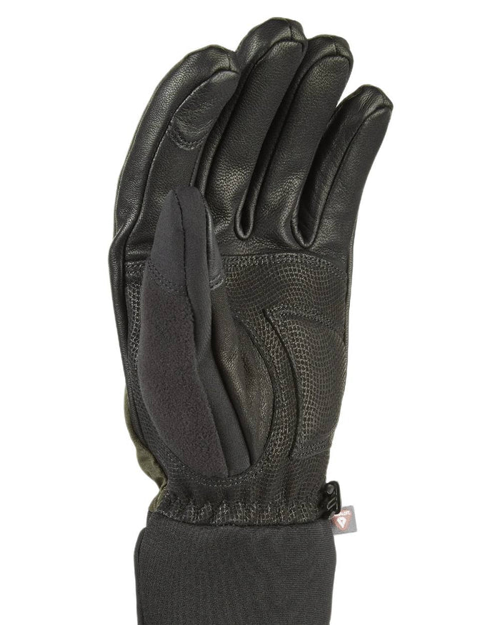 Olive Coloured Sealskinz Witton Waterproof Extreme Cold Weather Glove on white background #colour_olive