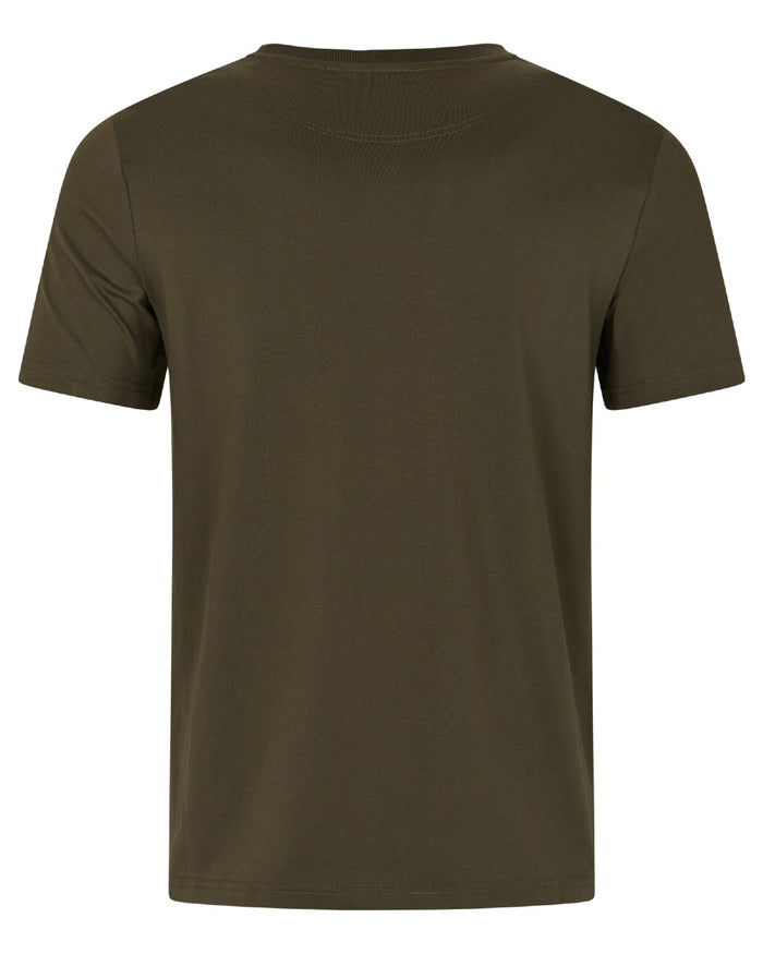 Pine Green coloured Seeland Mens Nightvision T-Shirt on white background #colour_pine-green