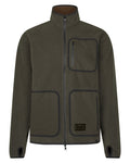 Grizzly Brown Demitasse Brown Coloured Seeland Mens Rogue Solid Reversible Fleece Jacket on white background #colour_grizzly-brown-demitasse-brown
