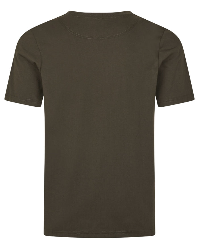 Pine Green Coloured Seeland Thermal T-Shirt on white background #colour_pine-green