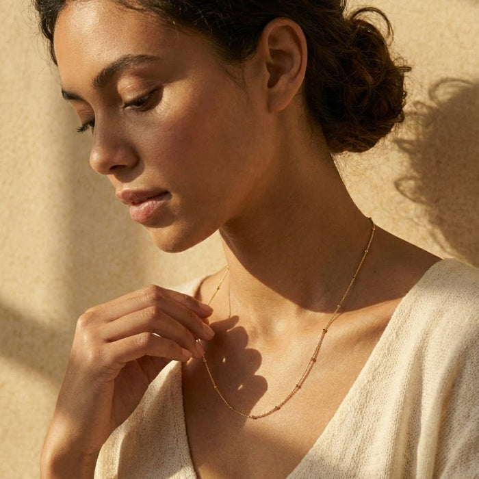 Simple Necklace Chain - Cable or Satellite, rose gold, sterling silver
