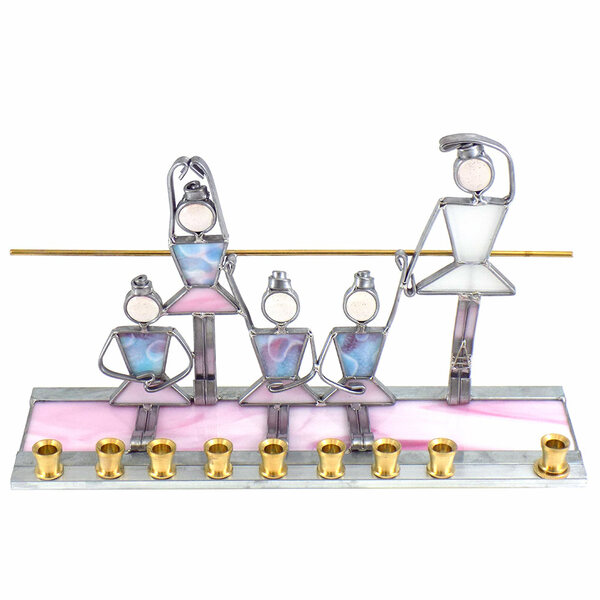 Stained Glass Dancer Menorah