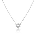 Sterling or Gold-filled  CZ Jewish Star Necklace