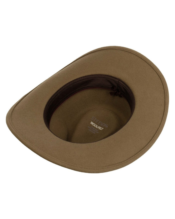 Dried Herb coloured Stetson Mobridge Western Wool Hat on white background #colour_dried-herb