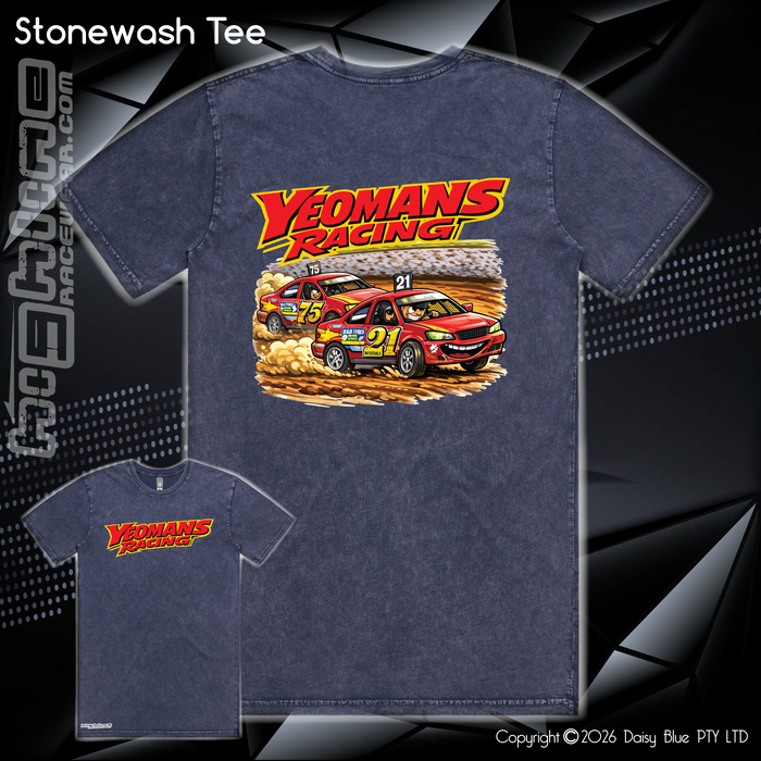 Stonewash Tee - Yeomans Racing
