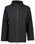 Black Coloured Swanndri Mens Swanson Rain Jacket on white background #colour_black