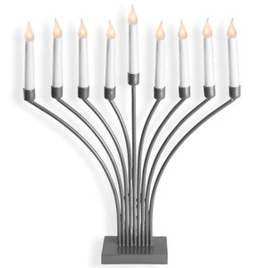 Tall Contemporary Electric Menorah