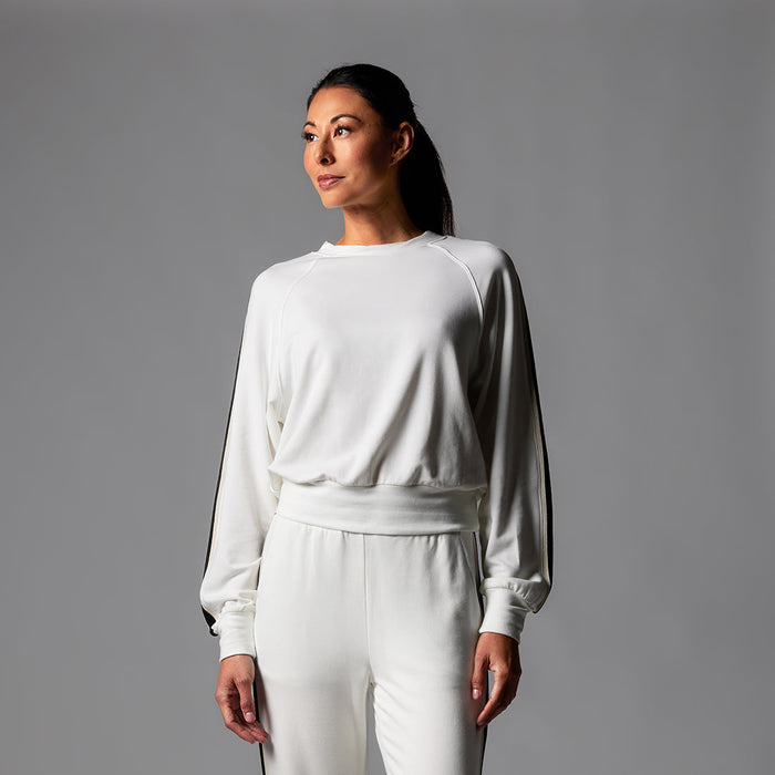 # Ease Crew Stripe Sweatshirt | Tops > Sweaters & Hoodies | Tavi – ToeSox | Tavi | Vooray