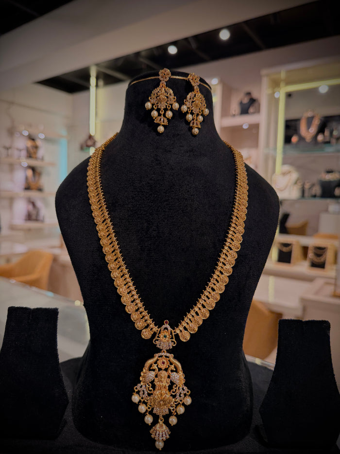 Temple Kaasu Lakshmi Necklace Set A102