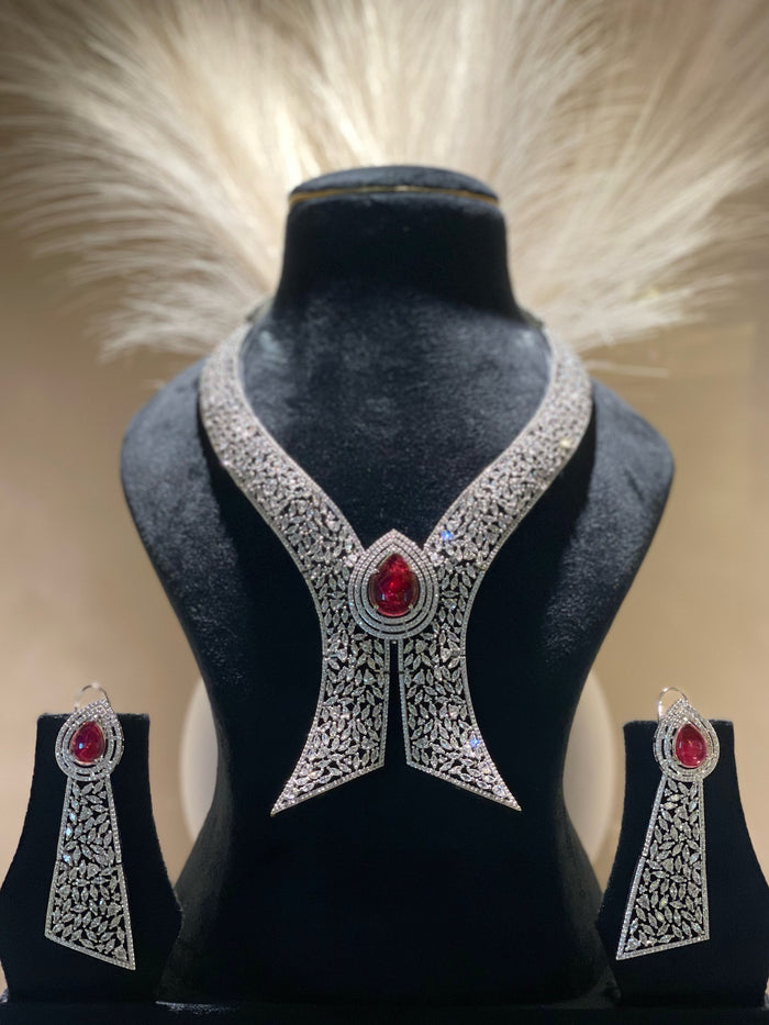 The Imperial: Ruby-Diamond Affair Necklace Set