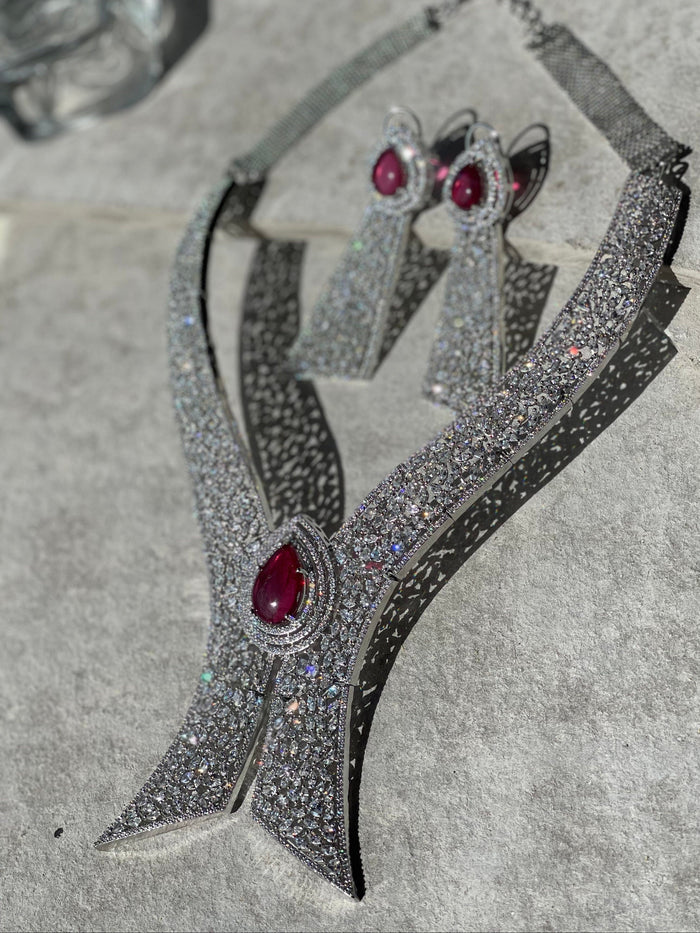The Imperial: Ruby-Diamond Affair Necklace Set