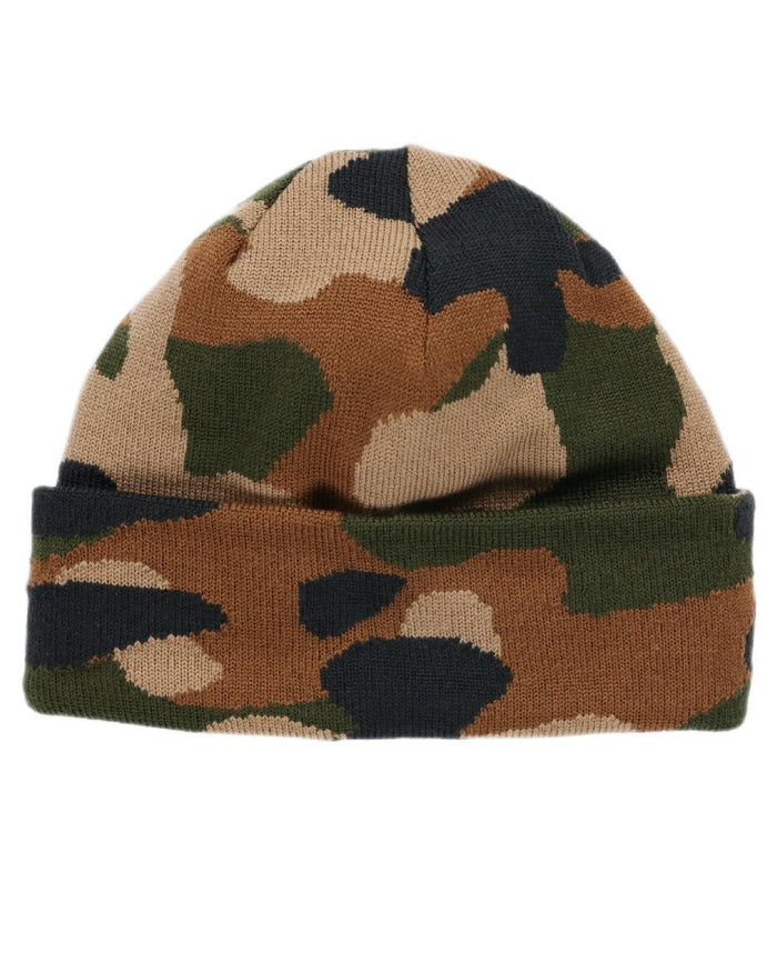 Camo coloured Tilley Camo Beanie on white background #colour_camo