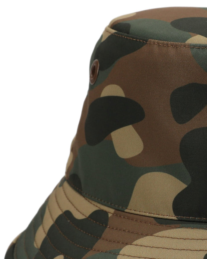 Camo coloured Tilley Camo Logo Technical T1 Bucket Hat on white background #colour_camo