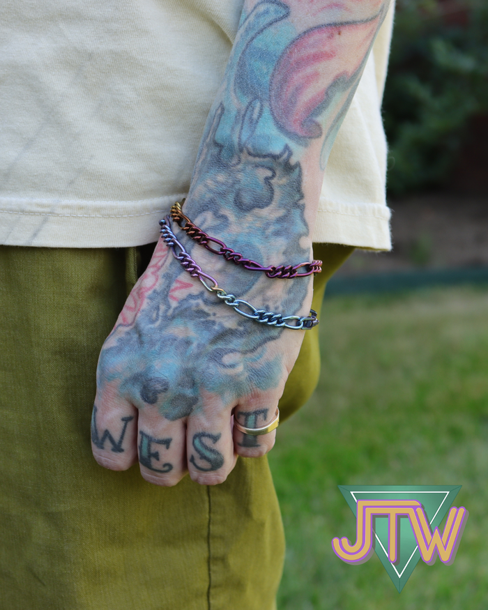 Titanium Bracelet - Figaro Chain