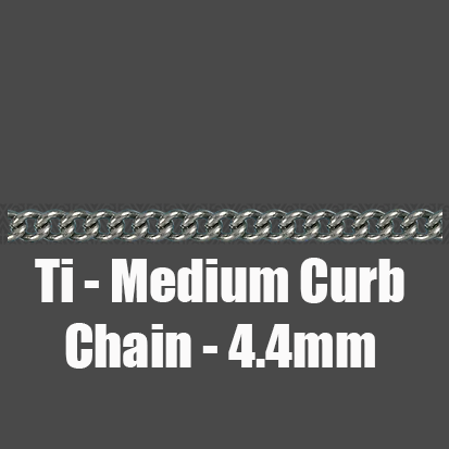 Titanium Medium Curb Chain - 4.4mm