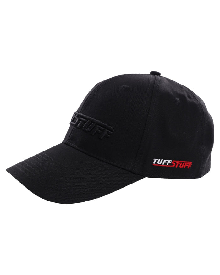 Black coloured TuffStuff Baseball Cap on White background #colour_black