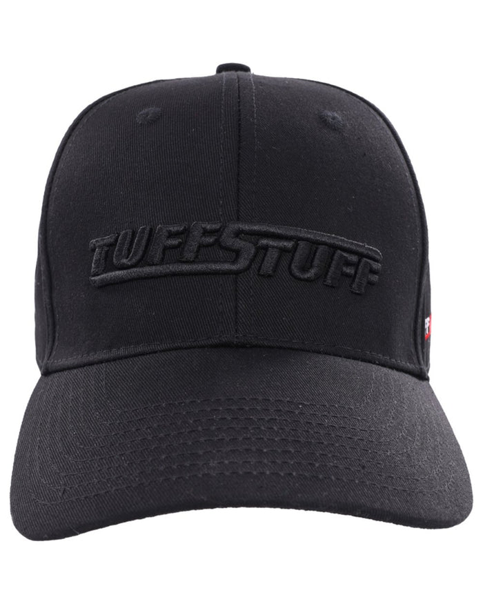 Black coloured TuffStuff Baseball Cap on White background #colour_black