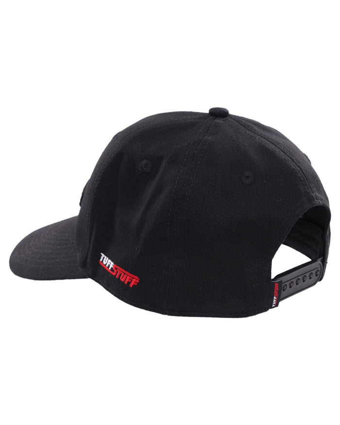 Black coloured TuffStuff Baseball Cap on White background #colour_black