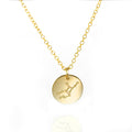 Virgo Constellation Necklace with Monogram Engraving on Back
