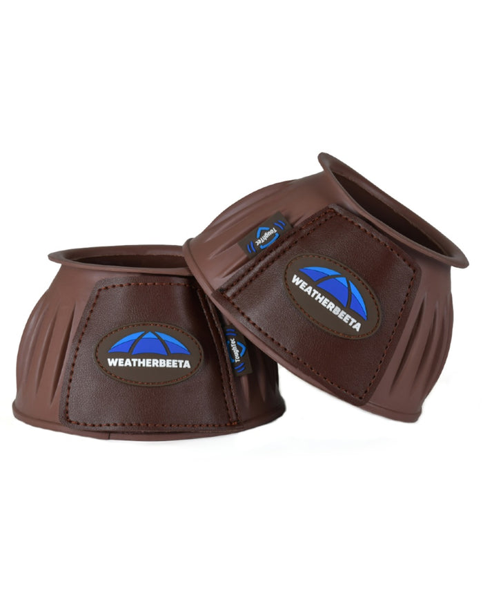 Brown Coloured WeatherBeeta Tough-Tec Prime Rubber Bell Boots on white background #colour_brown