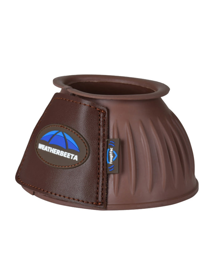 Brown Coloured WeatherBeeta Tough-Tec Prime Rubber Bell Boots on white background #colour_brown