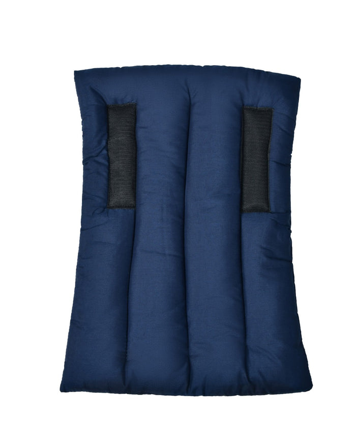 Black Navy Coloured WeatherBeeta Tough-Tec Stable Boot Wraps on white background #colour_black-navy