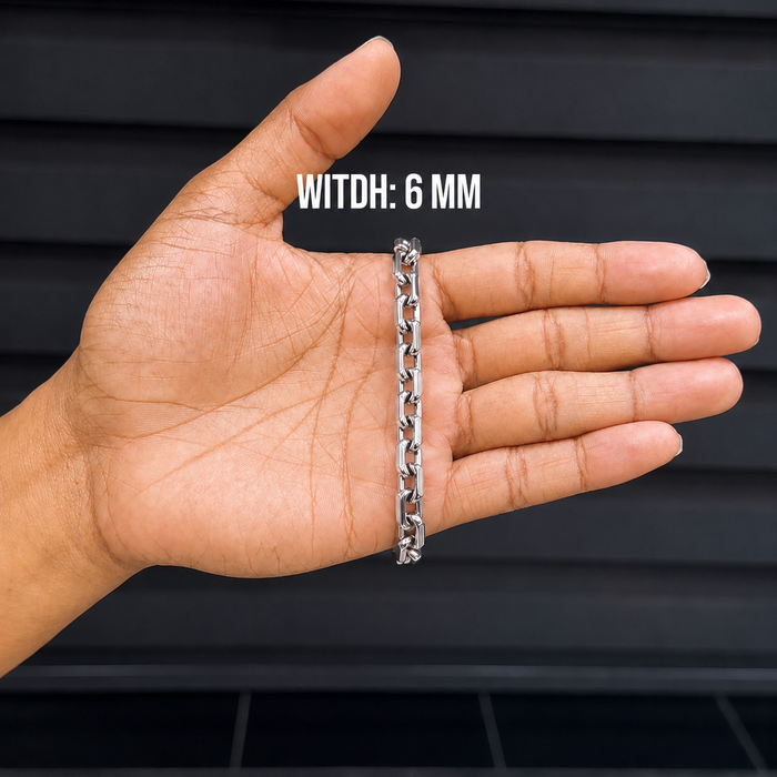 White Gold Jewelry -  Mens 14K White Gold Link Bracelet