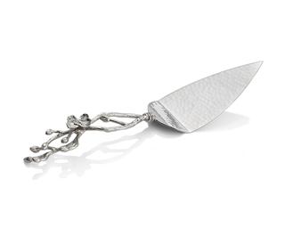 White Orchid Cake Server