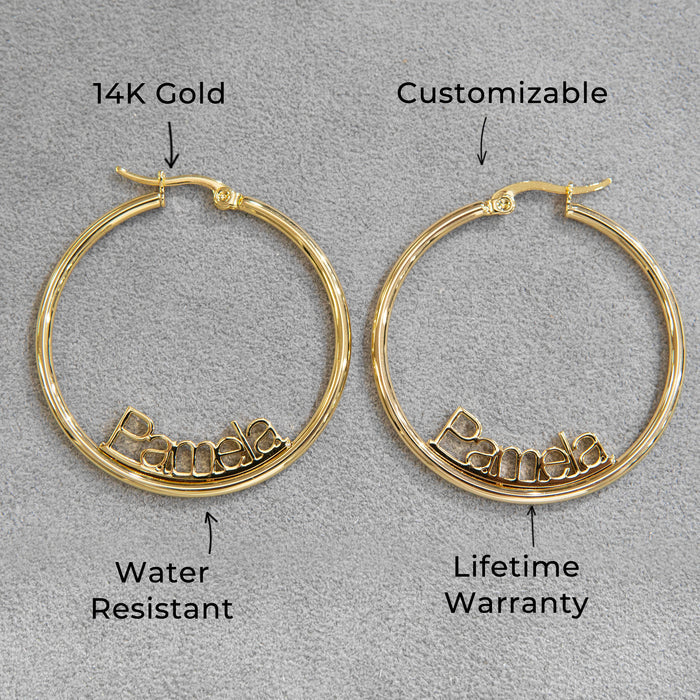 Women Jewelry - 14K Gold Hoop Earrings | Style # E19