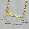 Women Jewelry - Gold Name Necklace | Style # N01