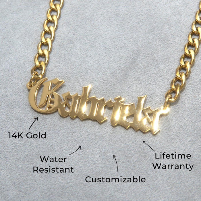 Women Jewelry - Gold Name Necklace | Style # N02