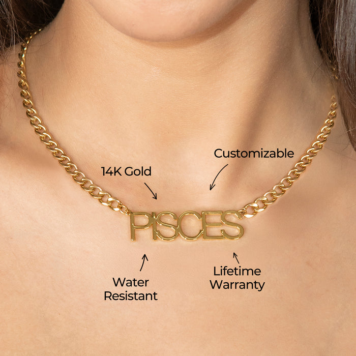 Women Jewelry - Gold Name Necklace | Style # N08