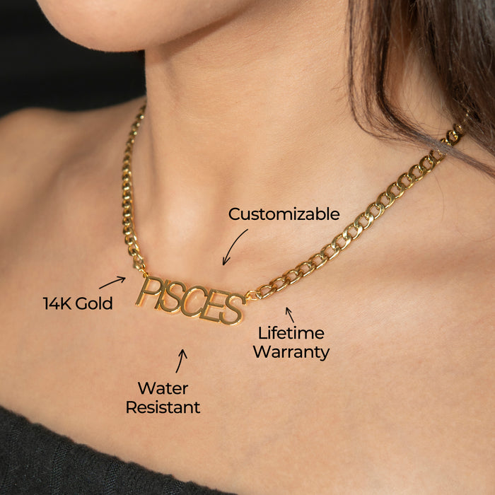 Women Jewelry - Gold Name Necklace | Style # N08