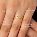 Women Jewelry - Gold Name Ring | Style # R03