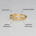 Women Jewelry - Gold Name Ring | Style # R32